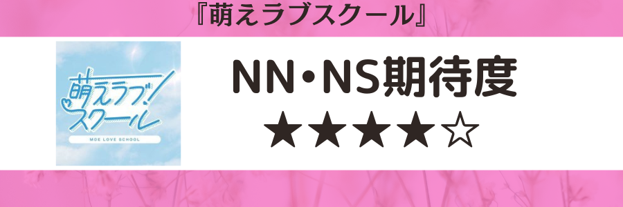 萌えラブスクールのロゴ画像とNN・NS期待度