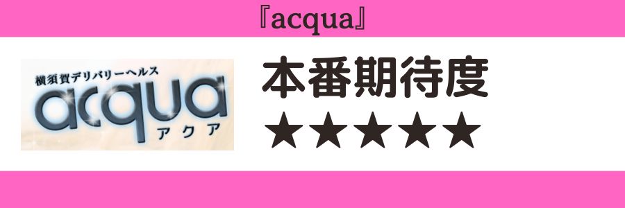 Acquaのロゴと本番期待度