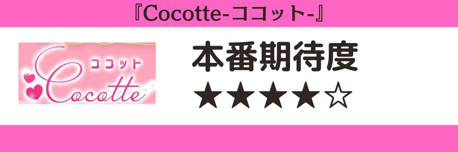 Cocotte-ココット-のロゴと本番期待度